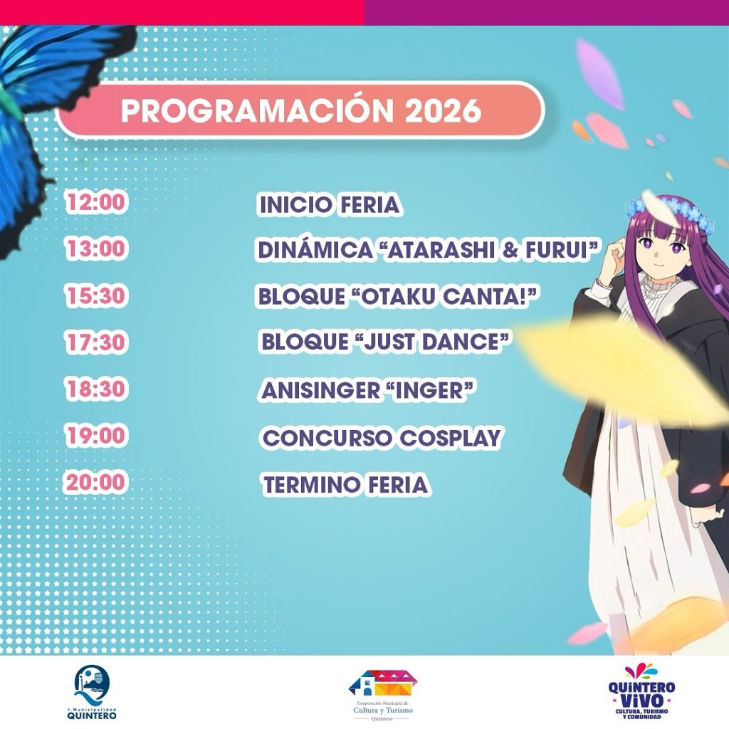 🎌 Programación Feria 2026 Cultural anime – Quintero